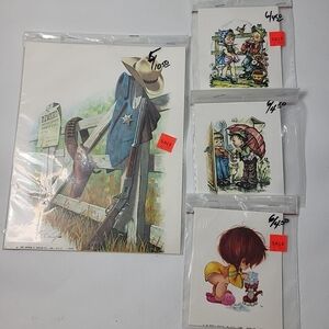 Vintage SET of 4 Litho Prints Arthur Kaplan SEALED Total 23 Prints